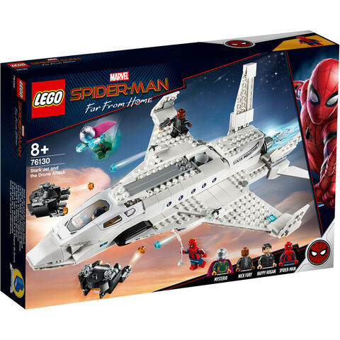 Lego - Spider-man - 76130 - L'attaque De Spider-man Avec Le Jet De Stark